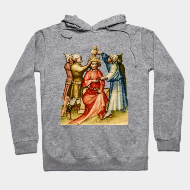 Medieval Meme Art - Salbung Davids Hoodie by Helgar